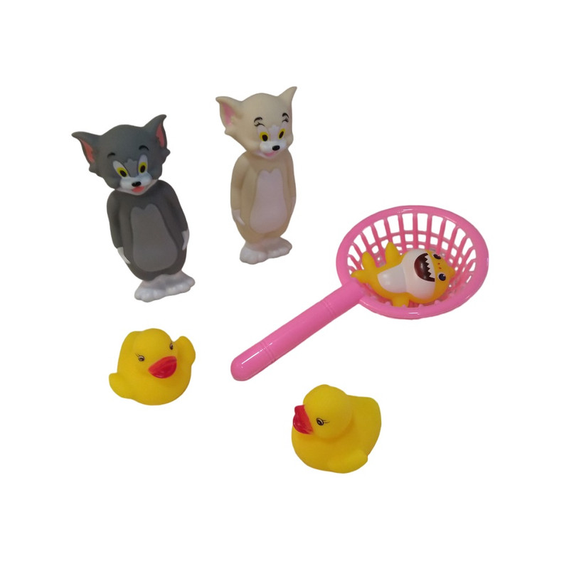 عروسک مدل گربه و جوجه اردک طرح تام مجموعه 6 عددی
