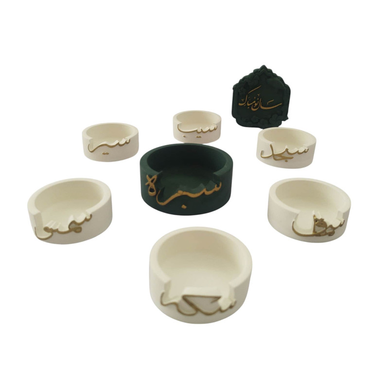 مجموعه ظروف هفت سین 8 پارچه مدل نوروز