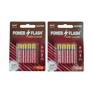 باتری نیم قلمی پاورفلش مدل سوپر آلکالاین بسته ۸عددی