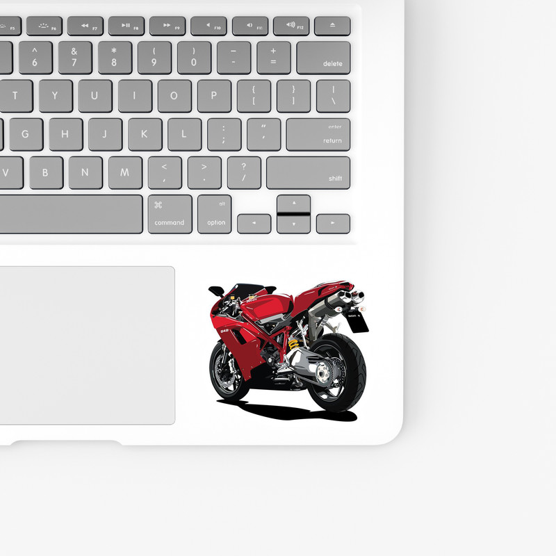 استیکر لپ تاپ و موبایل بووم طرح موتور مدل Ducati 848 کد ZX083