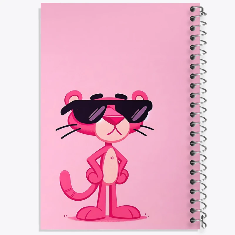 دفتر نقاشی 50 برگ خندالو طرح پلنگ صورتی کد N3318