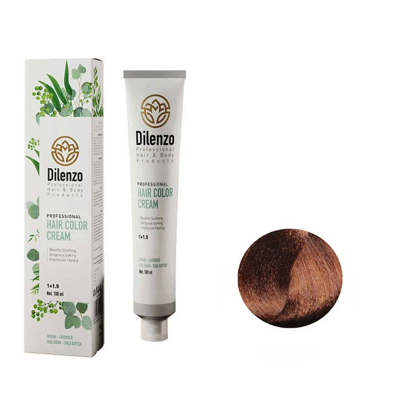 رنگ مو دیلنزو سری مسی شماره 4R حجم 100 میلی لیتر رنگ قهوه ای مسی متوسط