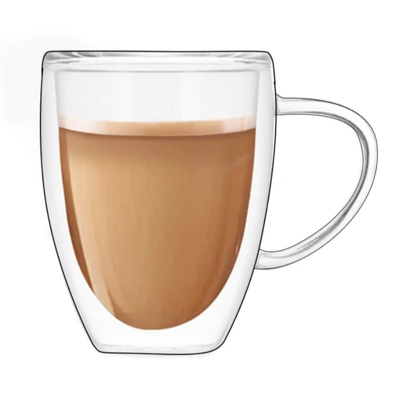 لیوان مدل دو جداره دسته دار 300