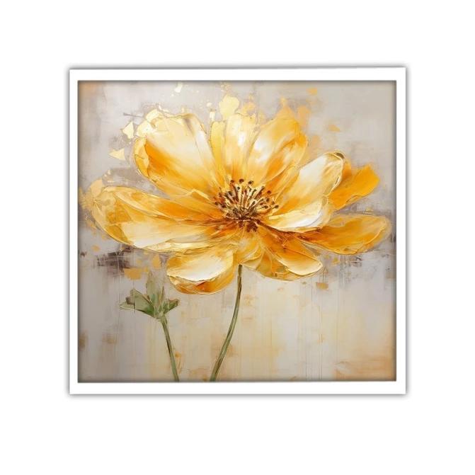 تابلو نوری بکلیت طرح نقاشی رنگ روغن گل مدل W-MID-19852