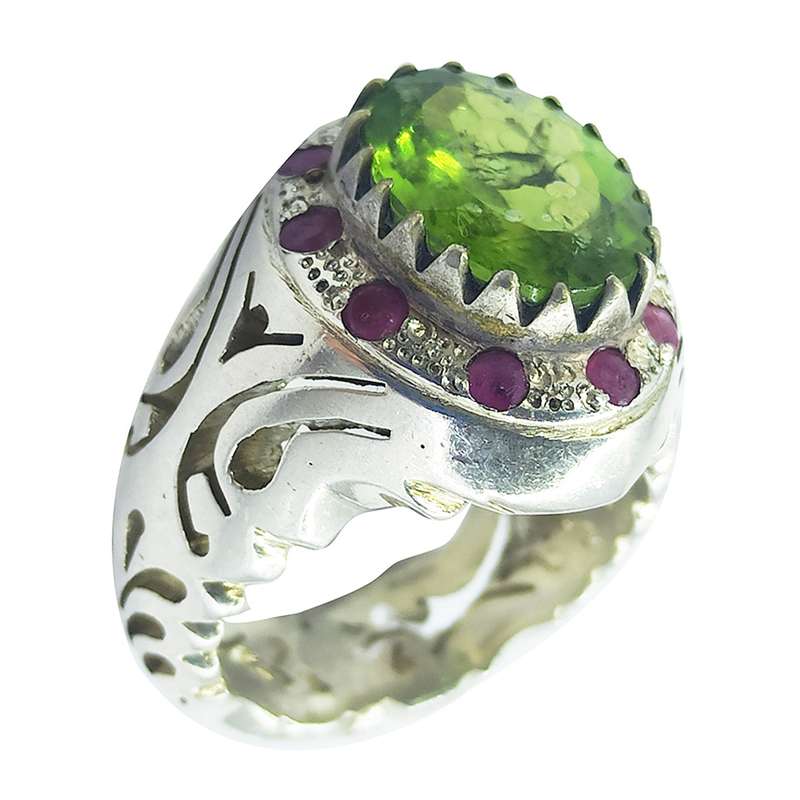 انگشتر نقره مردانه سلین کالا مدل زبرجد ce-k212