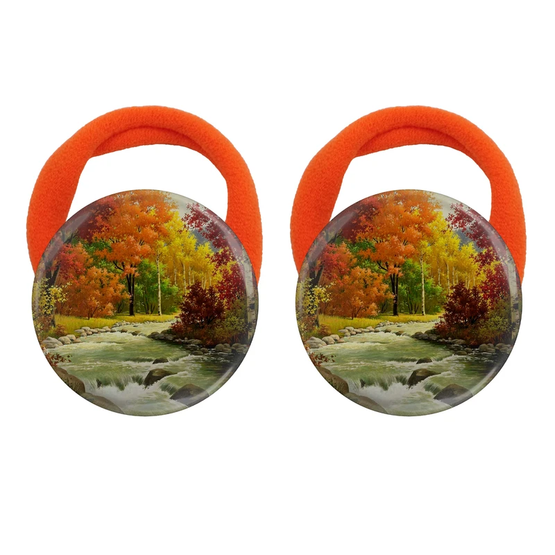 کش مو زنانه مدل منظره پاییزی کد 1060 بسته دو عددی