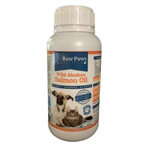 روغن ماهی درمان ریزش مو سگ و گربه راو پاوز مدل امگا 3 حجم 473 میلی لیتر