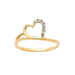 انگشتر طلا 18 عیار زنانه قیراط طرح قلب کد GH820