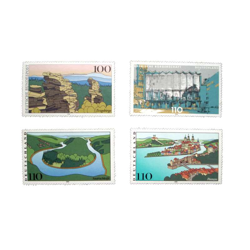 تمبر یادگاری مدل منظره کد DS1810  مجموعه 4 عددی