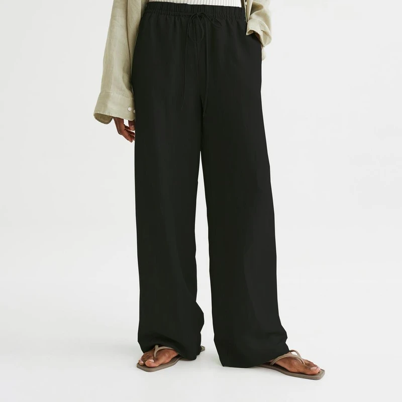 شلوار زنانه مدل لینن بگ کد 800bk