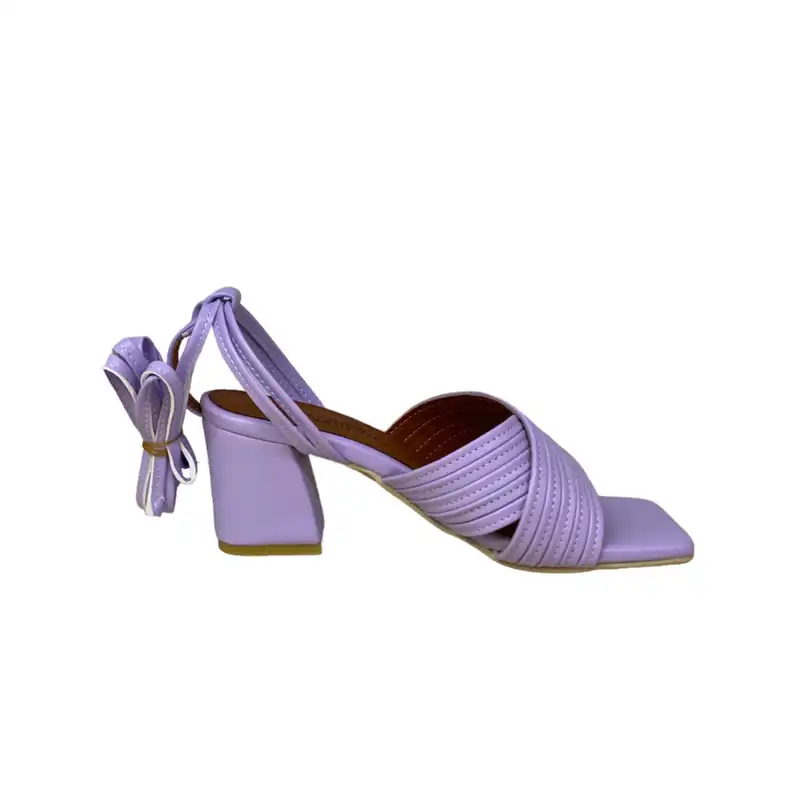 صندل زنانه مدل رومینا بیاله رنگ یاسی