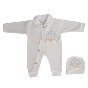 ست سرهمی و کلاه نوزادی مدل تاج کد 543