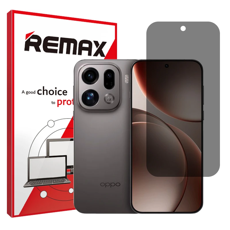 محافظ صفحه نمایش حریم شخصی ریمکس مدل تمام صفحه مناسب برای گوشی موبایل اوپو Find X9 Pro