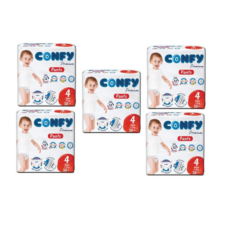 پوشک بچه کانفی مدل PANTS سایز 4 پنج بسته 30 عددی