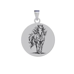 آویز گردنبند زنانه و مردانه هایکا مدل رخ اسب کد jh.h 181