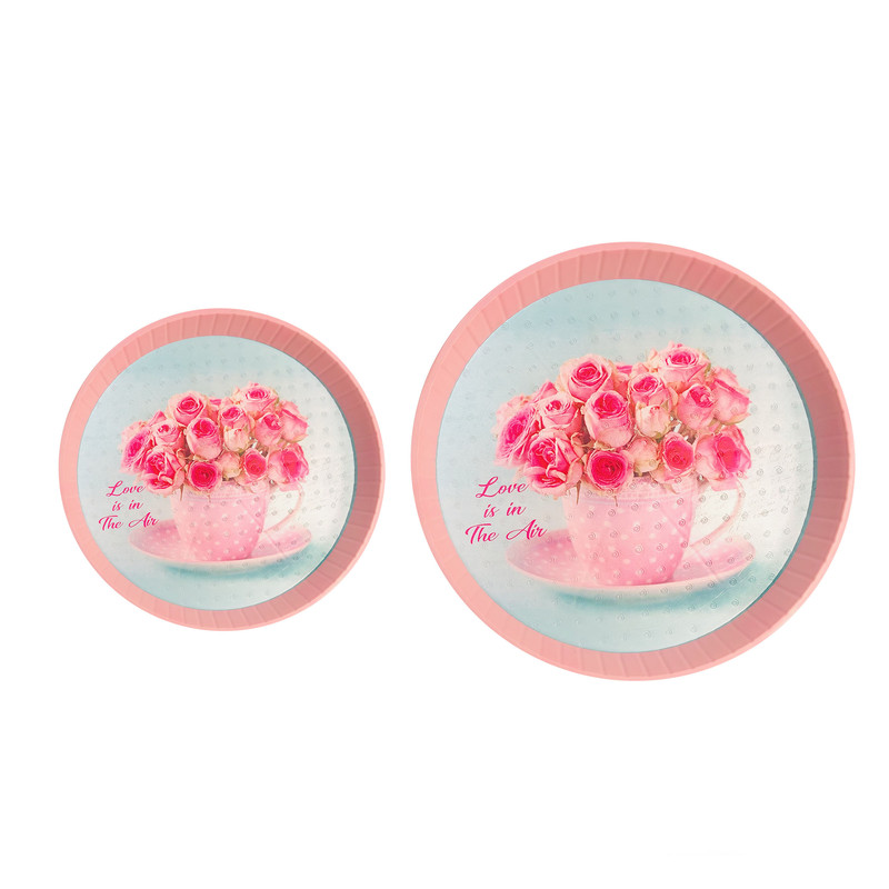 سینی مدل Cup of Rose بسته دو عددی