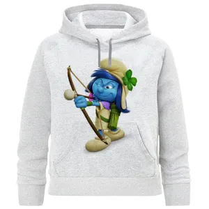 هودی دخترانه مدل اسمورف وتیرکمان کد W126