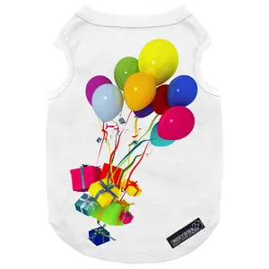 لباس سگ و گربه 27 طرح Balloon Gifts کد MH679 سایز S