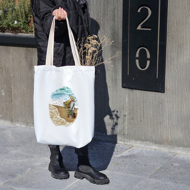 ساک خرید پارچه ای خندالو طرح ونسان ونگوگ مدل توت بگ کد 7395