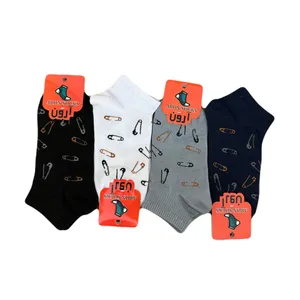 جوراب ساق کوتاه مدل سوزن قفلی بسته 4 عددی