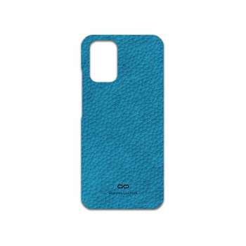 برچسب پوششی ماهوت مدل Blue-Leather مناسب برای گوشی موبایل شیائومی Redmi Note 10s
