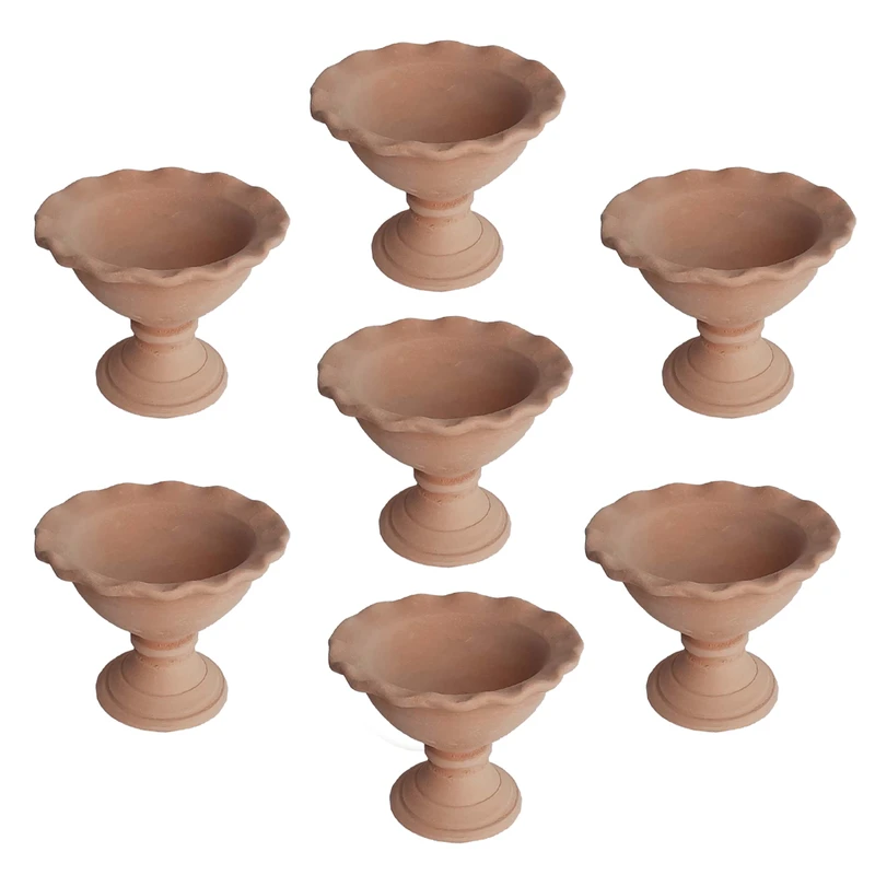 ظرف هفت سین سفالی خام کد 4 بسته 7 عددی