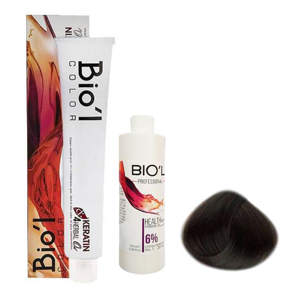 کیت رنگ مو بیول سری ASH شماره 5.1 حجم 100 میلی لیتر رنگ قهوه ای دودی روشن