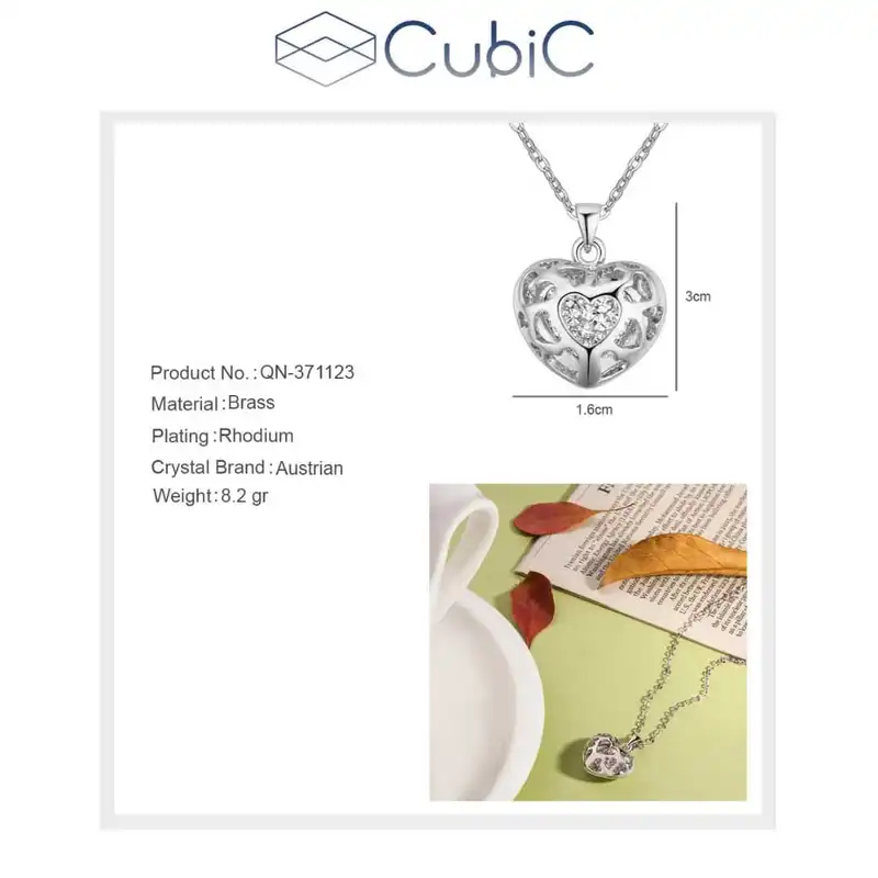 گردنبند زنانه کوبیک مدل QN-371123