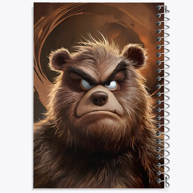 دفتر لیست خرید 50 برگ خندالو طرح خرس عصبانی کد F8483