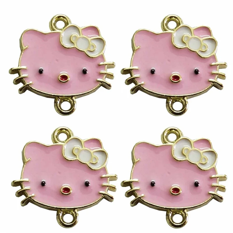 آویز دستبند دخترانه مدل کیتی پاپیون دار کد 100 بسته 4 عددی