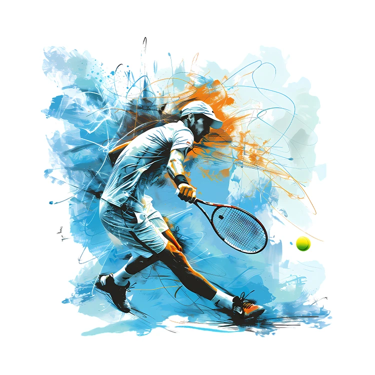 استیکر پارچه و لباس پاد آفرین مدل ورزشی طرح تنیس کد S3782