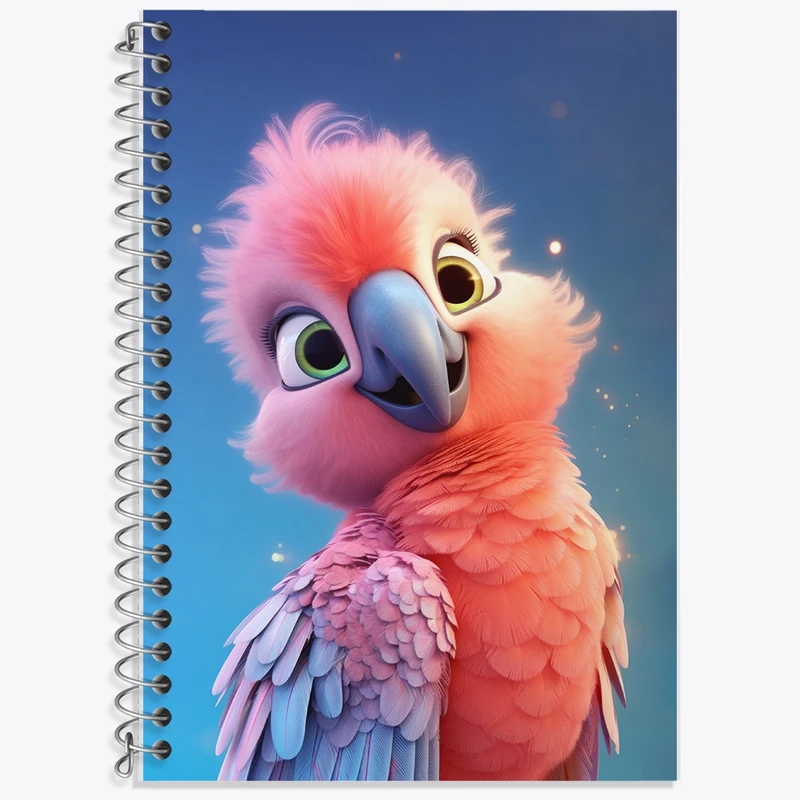 دفتر لغت 50 برگ خندالو طرح طوطی کیوت کد F2709