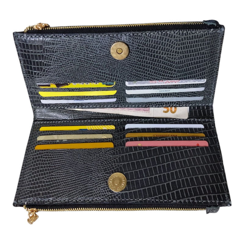 کیف پول زنانه چرم قائم مدل D103