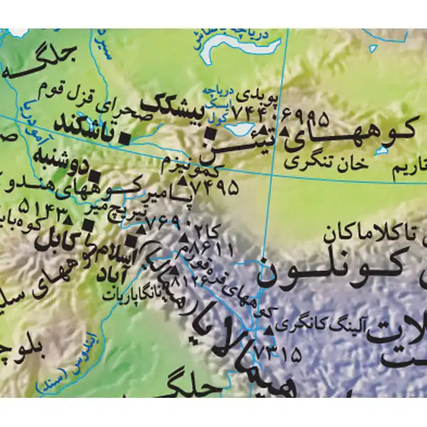 نقشه گیتاشناسی مدل طبیعی آسیا کد 536
