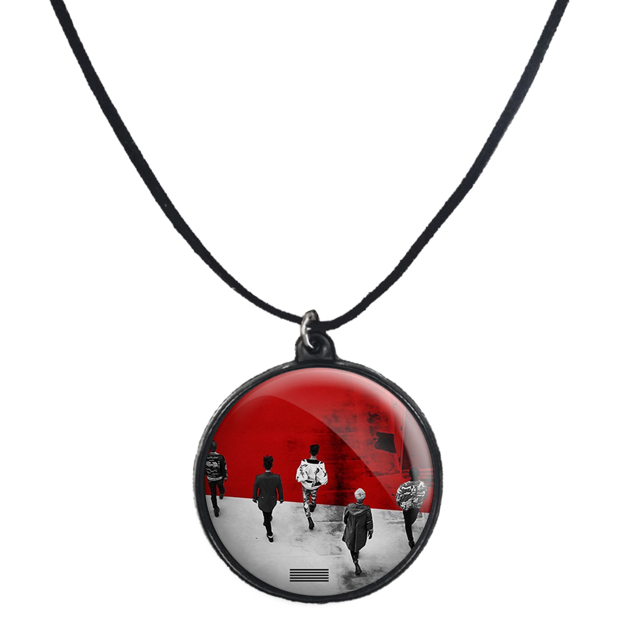 گردنبند پرمانه طرح گروه موسیقی BIG BANG کد pmb.15177 مدل دو طرفه