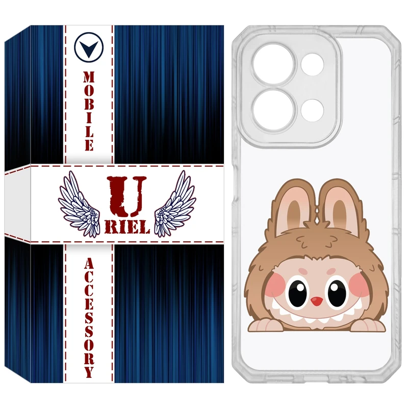 کاور یوریل مدل Clear کد 143 طرح لبوبو Labubu مناسب برای گوشی موبایل شیائومی Redmi 15C 4G