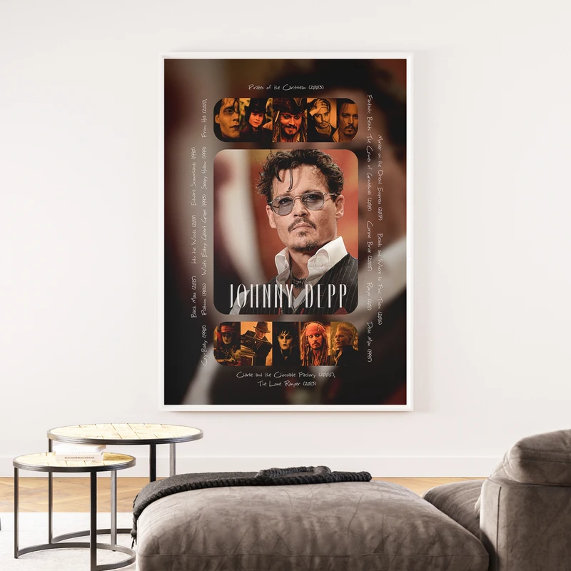 تابلو مدل بازیگران طرح جانی دپ Johnny depp