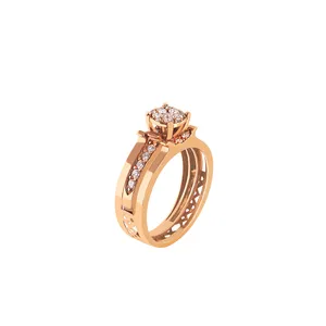 انگشتر طلا 18 عیار زنانه جواهری سروری  مدل 11324