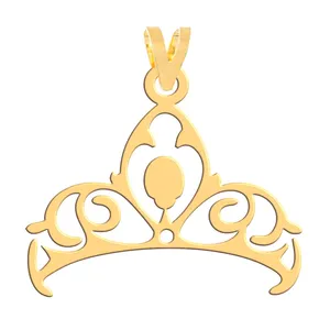 آویز گردنبند طلا 18 عیار زنانه فرشته مدل تاج   WNL-000635