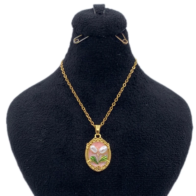 گردنبند زنانه مدل میناکاری KYTAKP076