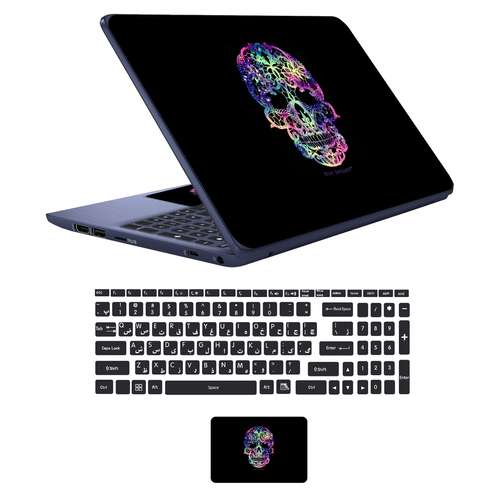 استیکر لپ تاپ مدل bl-ck 04 مناسب برای لپ تاپ 17 اینچ به همراه برچسب حروف فارسی کیبورد