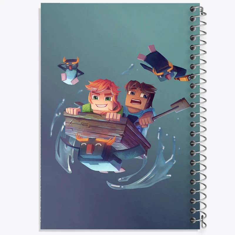 دفتر لیست خرید 50 برگ خندالو طرح بازی ماینکرافت (Minecraft) کد 36986