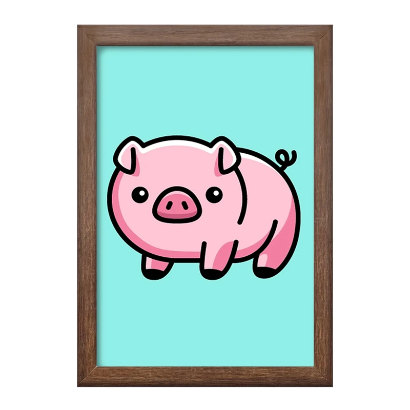 تابلو خندالو طرح حیوانات بامزه خوک کد 28167