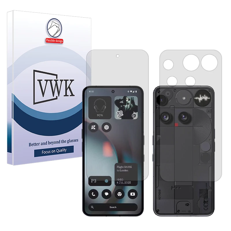 محافظ صفحه نمایش مات وی دبلیو کی مدل Tough مناسب برای گوشی موبایل ناتینگ Phone 3 به همراه محافظ پشت گوشی