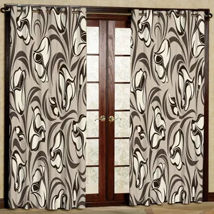   پرده مدل طرح دار مخمل پانچی کد 2121 سایز 140x280 سانتی متر