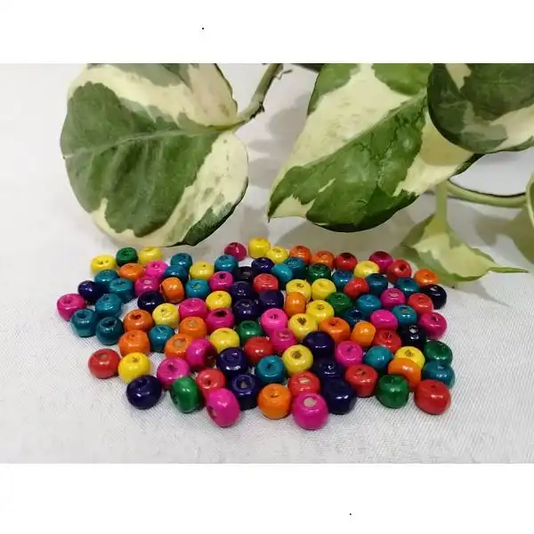 مهره مدل چوبی رنگی کد 78 بسته 210 عددی