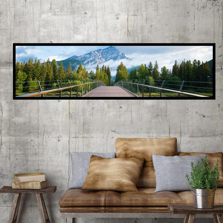 تابلو بکلیت طرح کوه و پل چوبی مدل کشیده B-7783