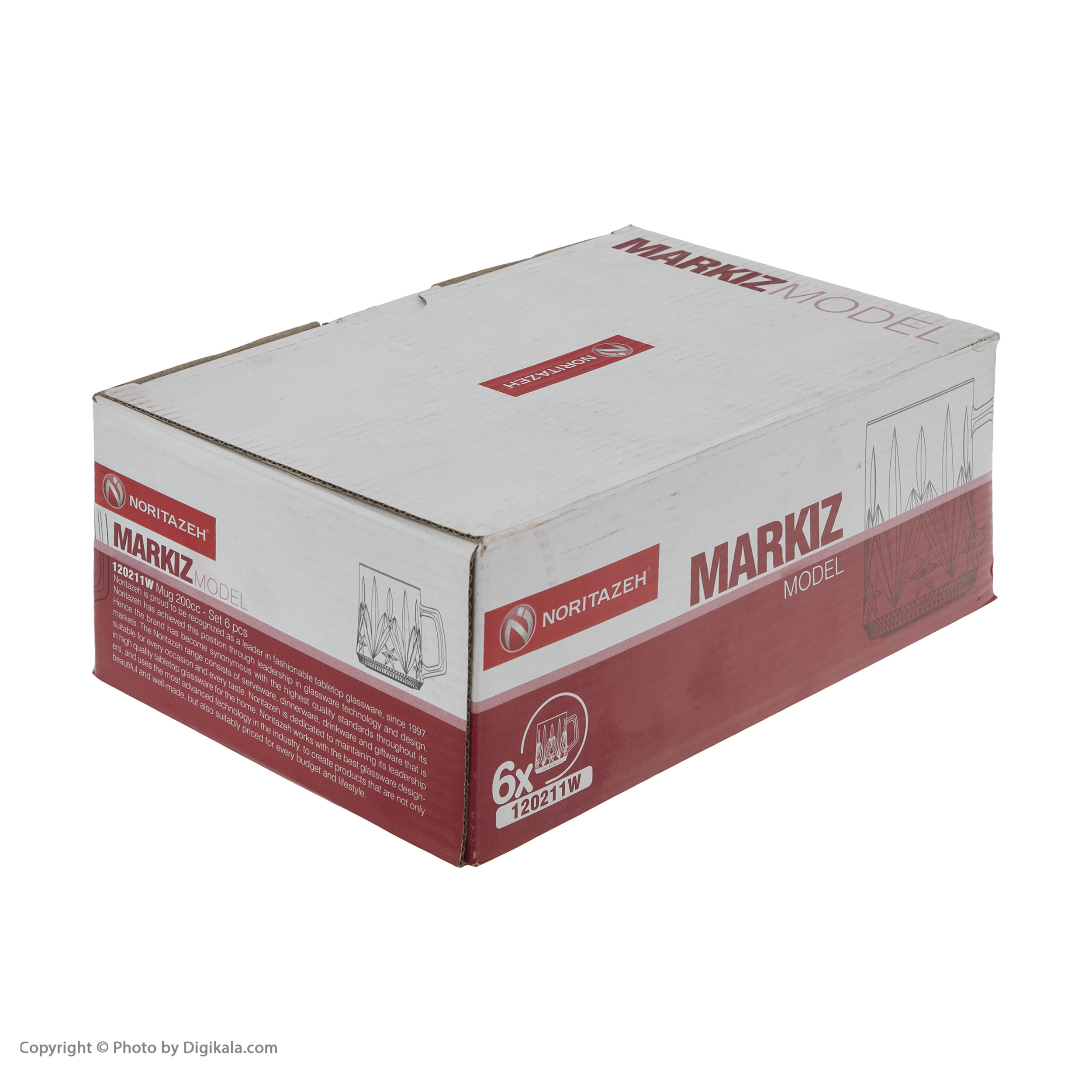 فنجان نوری تازه مدل Markiz کد 120211W بسته 6 عددی