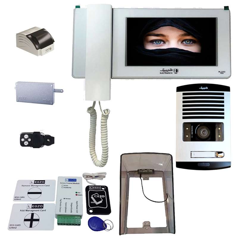 دربازکن تصویری الکتروپیک مدل FD1086/996/White/1 یک واحدی باماژول ریموت دار