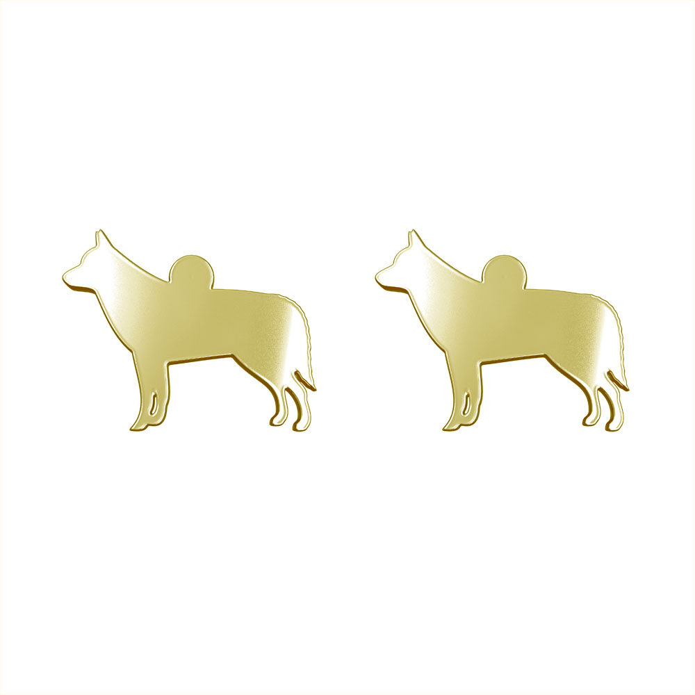 گوشواره طلا 18 عیار زنانه مدوپد مدل سگ کد GA1-16319